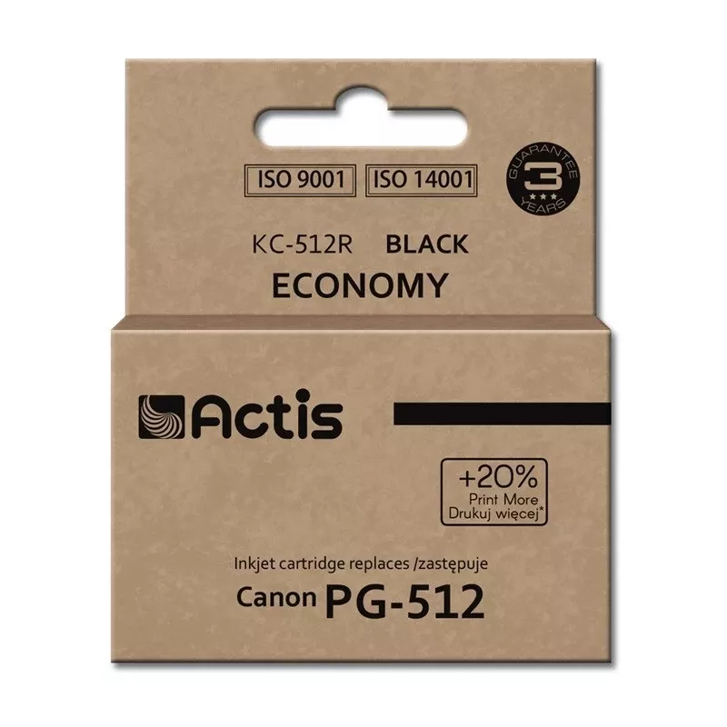 Actis KC-512R rašalas (pakaitalas Canon PG-512; Standard; 15 ml; juodas)