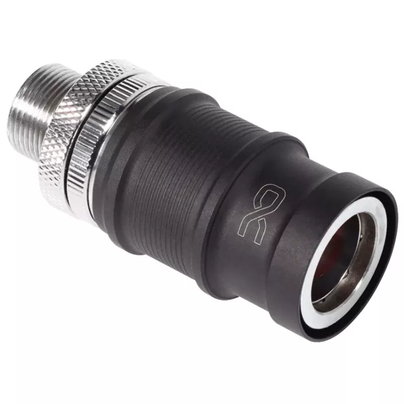 Alphacool ES Quick Release BLH1A moteriška jungtis su integruota pertvaros jungtimi