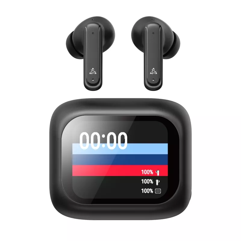 Ausinės SBOX EB-TWS08-B jutiklinio ekrano ekranas juodos