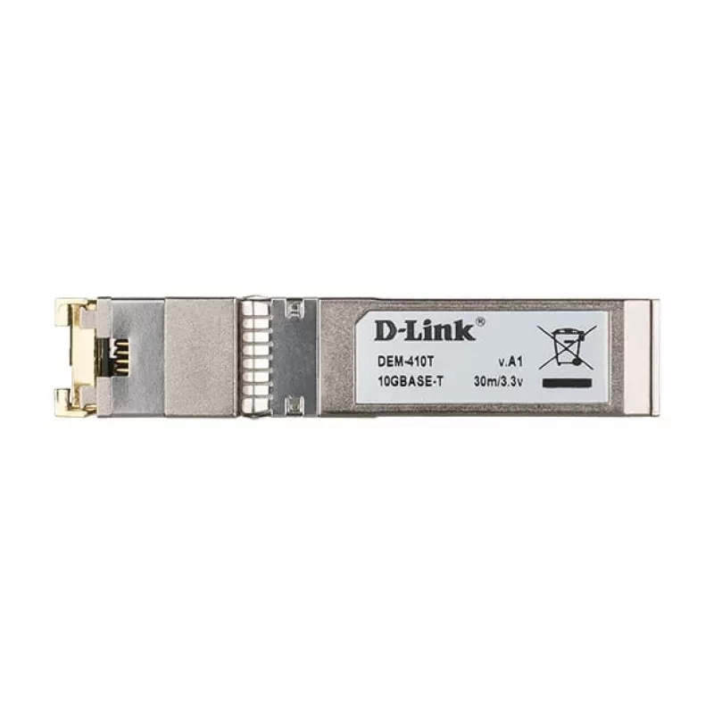 D-Link SFP+ 10GBASE-T varinis siųstuvas-imtuvas, varinis, 10000 Mbit/s, SFP+, T, 30 m, 10 Gigabit Ethernet