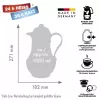 Termo ąsotis ROTPUNKT Series 230 1 L, baltas (dramblio kaulo) – vakuuminis izoliuotas gėrimų indas