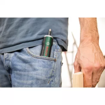 Akumuliatorinis atsuktuvas Bosch PushDrive 360 RPM Žalias 3.6V Baterija