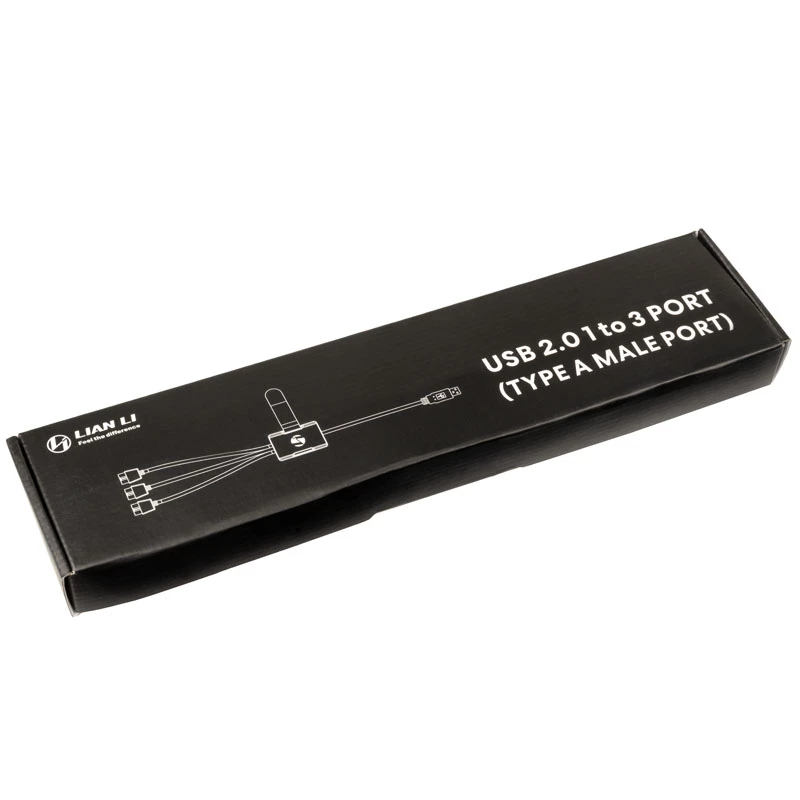 USB šakotuvas Lian Li PW-U2TPAB Type A kištukas 1 į 3 IDC 9 kontaktų