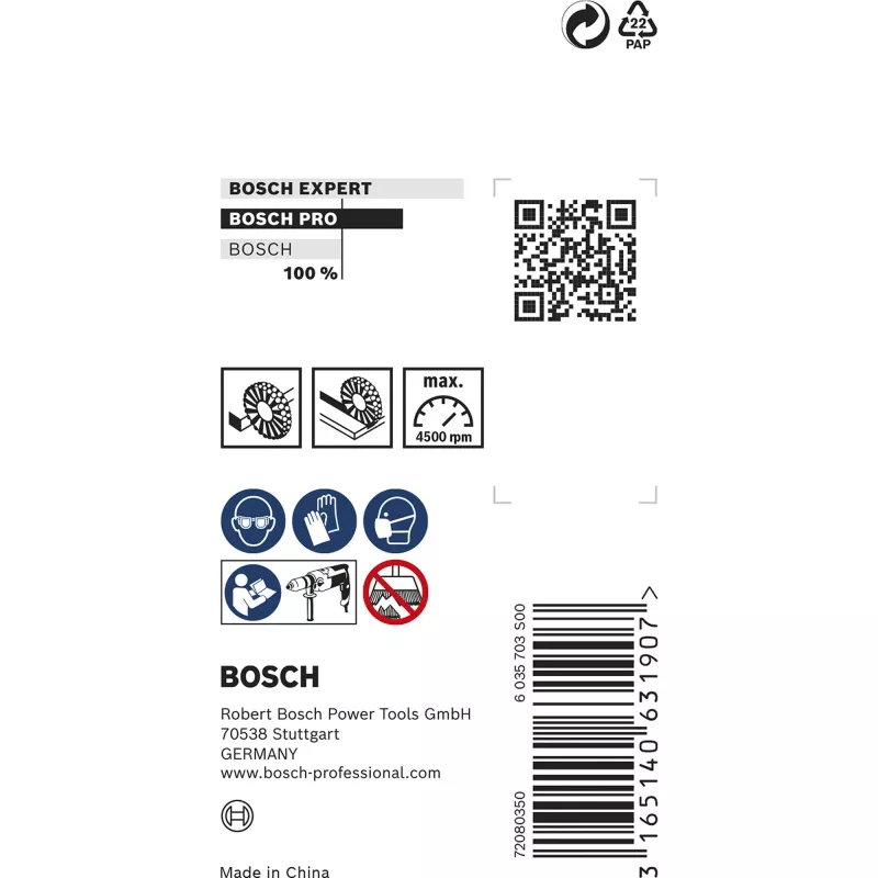 Bosch 2 608 622 110 vielinis šepetys / diskinis šepetys 3 cm