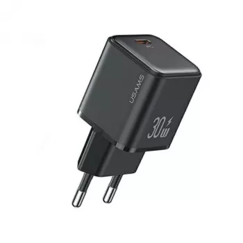 usams USB-C PD 3.0 įkroviklis CC186TC01 30W greitasis įkrovimas, juodas