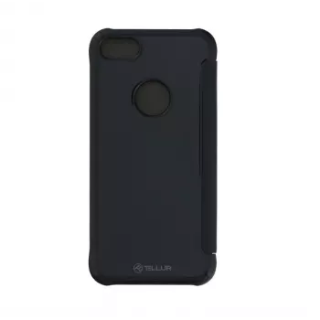Telefono piniginės dėklas Tellur, skirtas iPhone 8 — sintetinė oda, juoda, su veidrodėliu