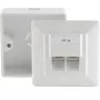 Išvado dėžutė RJ-45 balta ShiverPeaks BS74251-SET