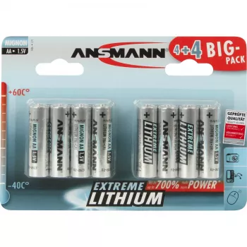 Vienkartinė baterija Ansmann 4+4 Lithium AA