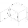Naktinio staliuko rinkinys 2 vnt. Cama Meble ISLA 44.5×40×59 cm juodas matinis MDF/medžio drožlių plokštė
