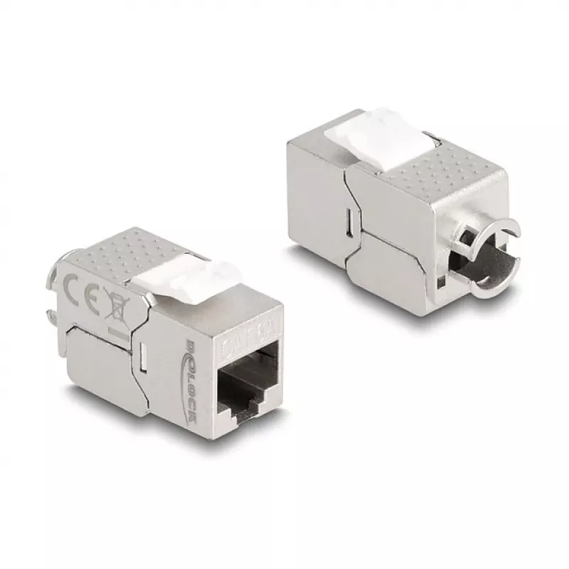 DeLOCK Keystone modulis RJ45 lizdas į LSA Cat.6A plonas be įrankių