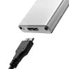 Aliuminio korpusas QOLTEC 51833, skirtas M.2 SSD, SATA į USB 3.0, palaiko iki 2TB
