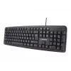 Klaviatūra Gembird KB-U-103-RU Office USB QWERTY anglų rusų juoda