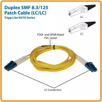 Tripp Lite N370-05M Dipleksinis vienmodis 9/125 šviesolaidinis jungiamasis kabelis (LC/LC) - 5 m (N370-05M)