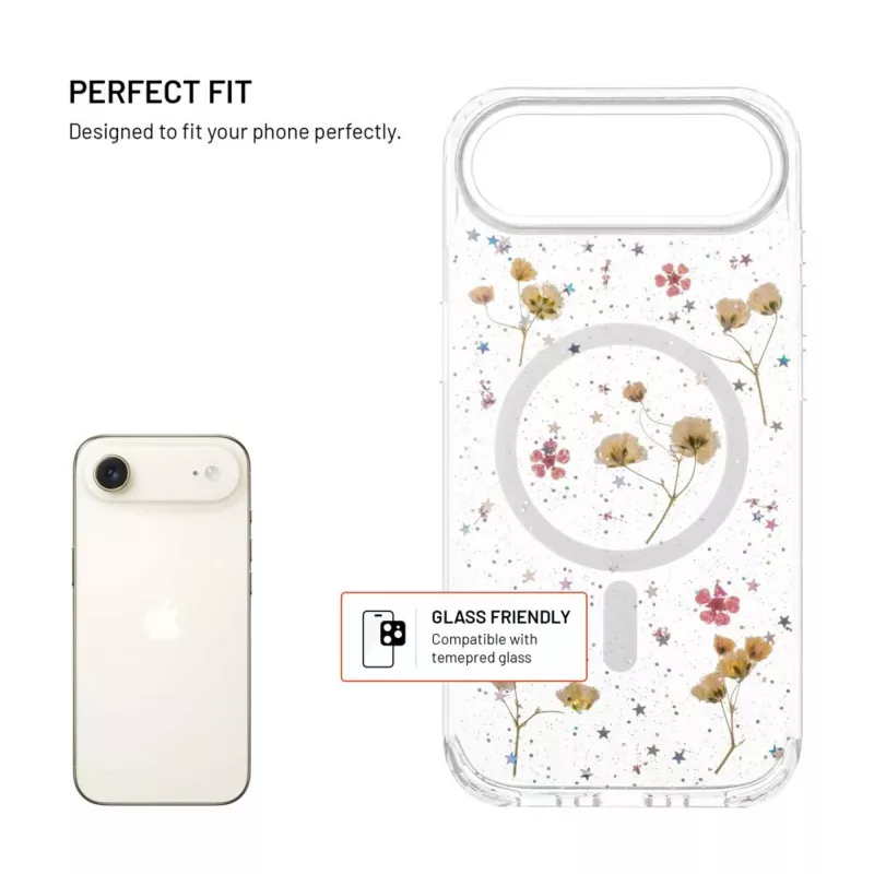 FIXED galinis dangtelis, skirtas Apple iPhone Air — TPU, MagBloom suderinamas, Blush Plum