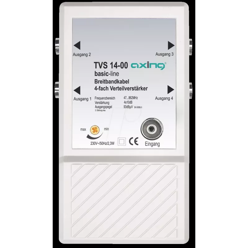 TV signalo stiprintuvas Axing TVS014001 IEC jungtis kintamoji srovė 3W