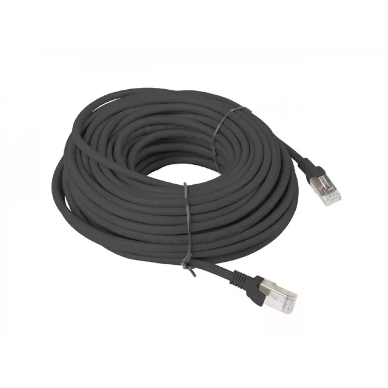 LANBERG tinklo kabelis RJ-45 Cat5e PCU5-10CC-2000-BK, 20 m, U/UTP, CCA laidininkas, PVC apvalkalas, juodas