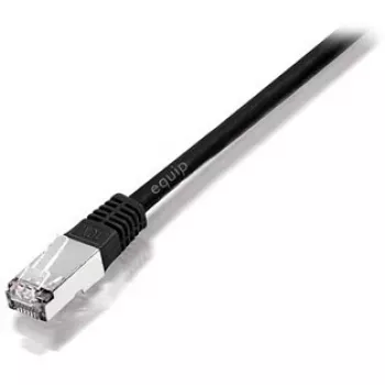 Equip Cat.5e SF/UTP kryžminis pataisos kabelis, 1 m, Cat5e, SF/UTP (S-FTP), RJ-45, RJ-45, juoda