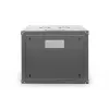 DIGITUS Professional Unique DN-19 09U-6/6-SW - spinta - tinklo spinta - tinkama montuoti ant sienos - juoda, RAL 9005 - 9U - 48,3 cm (19) (DN-19 09U-6/6-SW)