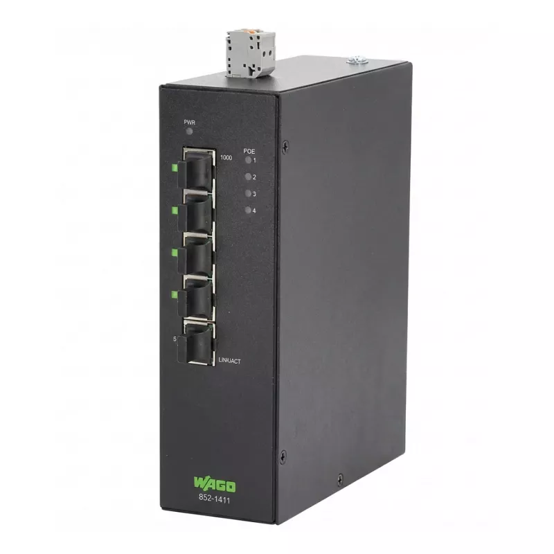 WAGO Industrial -ECO852-1411/000-001-Switch, 5 prievadų 1000Base-T