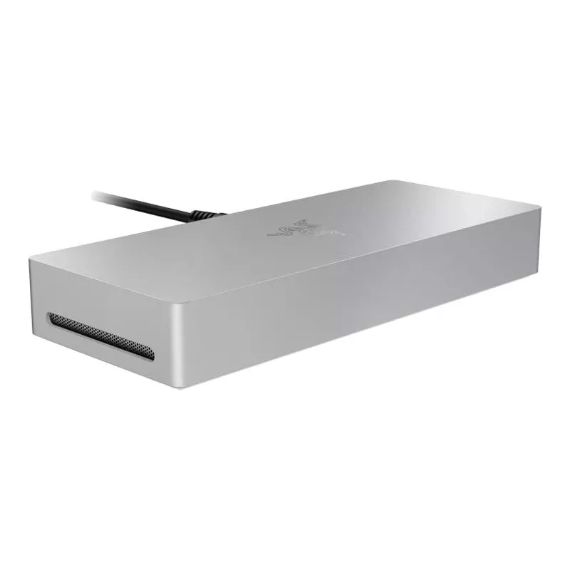 Razer Thunderbolt 5 Dock Mercury White — 4 USB prievadai, 1 HDMI