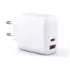 Sieninis įkroviklis Aukey PA-B3 Baltas GaN 65W USB-C / USB-A greitas įkroviklis