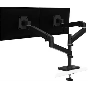 Ergotron LX Pro - tvirtinimo rinkinys (dvigubas laikiklis) - 2 LCD ekranams - montavimas per stalo angą - aliuminis - juoda - ekrano dydis: iki 61 cm (iki 24 col.) (45-710-292)