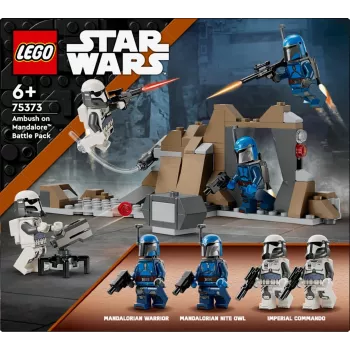Konstruktorius LEGO Star Wars Ambush on Mandalore Battle Pack 75373 — 4 minifigūrėlės, 109 detalės, amžius 6+