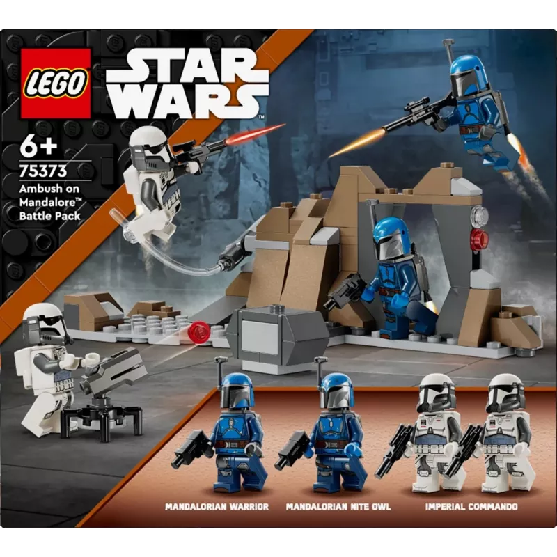 Konstruktorius LEGO Star Wars Ambush on Mandalore Battle Pack 75373 — 4 minifigūrėlės, 109 detalės, amžius 6+