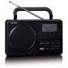 Nešiojamas radijas Lenco MPR-035BK — FM/AM, maitinimas iš tinklo ir baterijų, 2,5 colio LCD, 20 FM stočių atminties, 3,5 mm išvestis