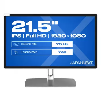 JAPANNEXT FHD jutiklinis monitorius 54,61 cm (21,5), 1920 x 1080 pikseliai, IPS skydelis, 8 ms, 75 Hz, AMD FreeSync, HDMI, jutiklinis (JN-IPS2152FHDR-C65W-FLD-T)