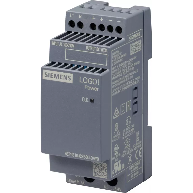 Siemens 6EP3310-6SB00-0AY0 maitinimo šaltinis ir įtampos keitiklis, skirtas naudoti patalpose, įvairių spalvų (6EP3310-6SB00-0AY0)