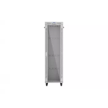 19 colių 42U LANBERG stovimas stovo korpusas 600×600 mm pilkas su stiklinėmis durimis ir LCD (plokščia pakuotė)