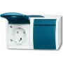 BUSCH JAEGER 20/2 EBW-53 - CEE 7/3 - 2P+E - Mėlynas - Baltas - IP44 - 250 V - 16 A