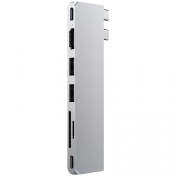 Satechi ST-HUCPHSS nešiojamojo kompiuterio prijungimo stotelė ir prievadų kopijuoklis USB 3.2 Gen 2 (3.1 Gen 2) Type-C, sidabrinė (ST-HUCPHSS)