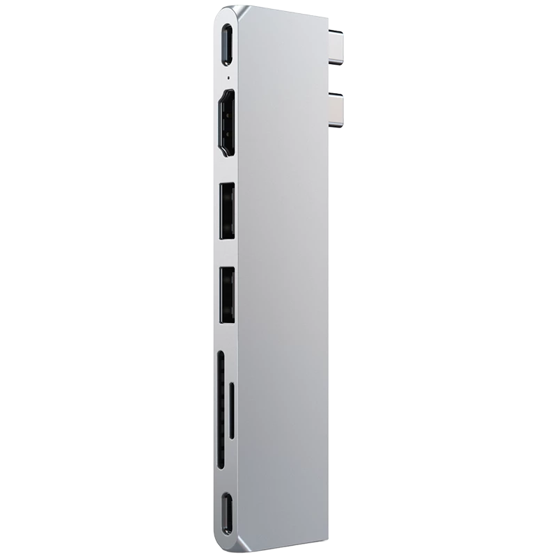 Satechi ST-HUCPHSS nešiojamojo kompiuterio prijungimo stotelė ir prievadų kopijuoklis USB 3.2 Gen 2 (3.1 Gen 2) Type-C, sidabrinė (ST-HUCPHSS)