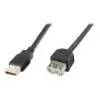 Digitus ASSMANN - USB ilginimo kabelis - USB (W) prie USB (W) - 1,8 m (USB/USB 2.0) - Formuotas - Juodas (AK-300200-018-S)