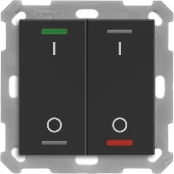 MDT BE-TAL550206.B1 KNX mygtukas Light 55 2 krypčių RGBW Juoda matinė Jungimas 1 (BE-TAL550206.B1)