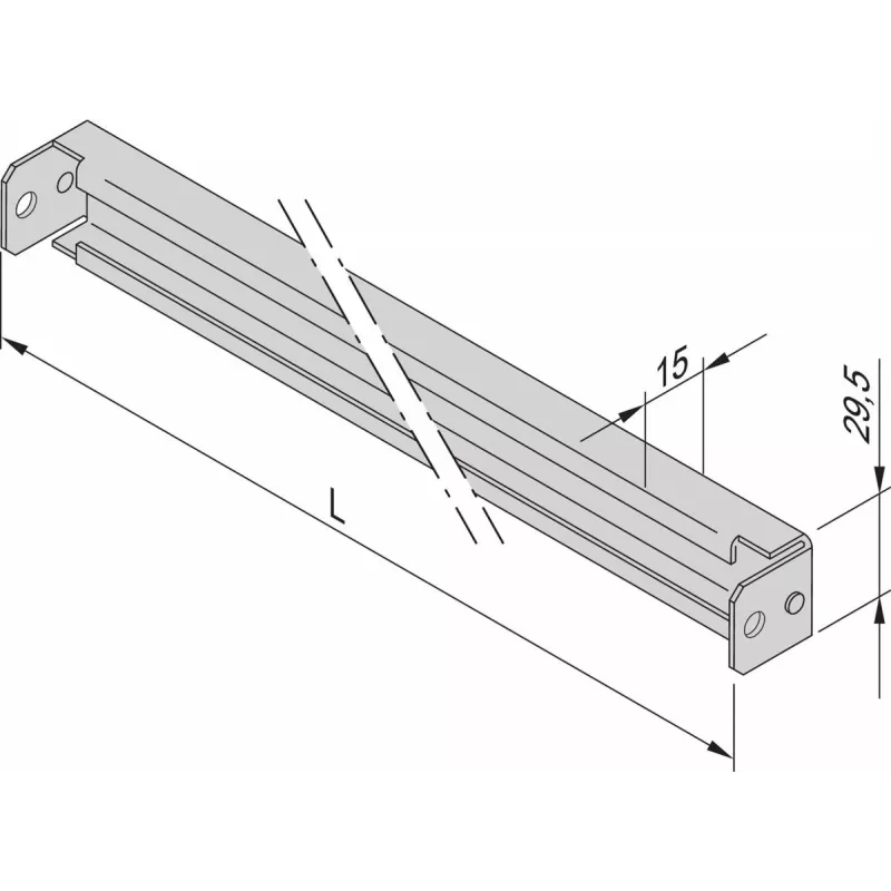 Schroff C-RAIL 600 LG. (2X) (23130333)