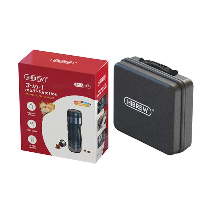 Nešiojamas 3-in-1 kavos virimo aparatas su dėklu 80 W HiBREW H4A