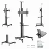Ant grindų statomas televizoriaus stovas Gembird TVS-70T-02 37–70 colių ekranams, maks. 70 kg, VESA 200x200–600x400, pakreipimas ±5°/−12°, reguliuojamas aukštis, ratukai, kabelių valdymas