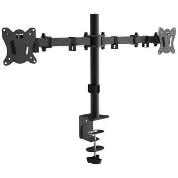 Dvigubas monitoriaus stalo laikiklis MONTIS Dual Monitor Mount Everest MT015, 13–27 colių, 2 rankos, maks. 16 kg, VESA 75x75–100x100, juodas