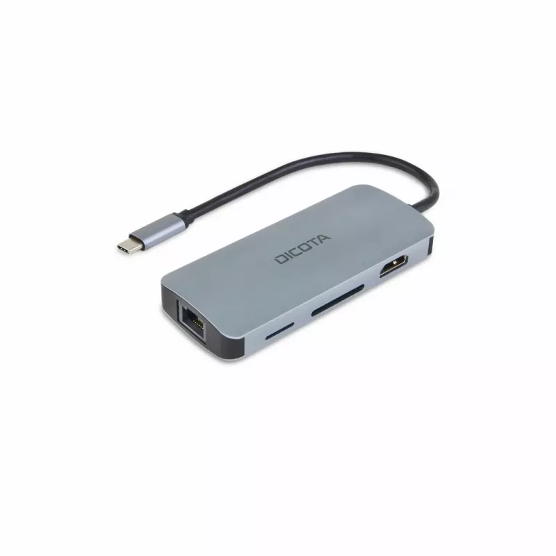 Dicota USB-C 8-in-1 Multi Hub 4K PD 100W sidabrinis
