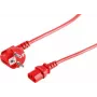 Maitinimo laidas raudonas S/CONN 09-05184 1,8 m CEE7/7 C13 jungtis