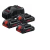 BOSCH. AKUMULIATORIUS 18V 4.0Ah x3 + ĮKROVIKLIAI. GAL1880CV PROCORE