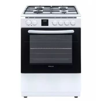 Dujinė-elektrinė viryklė FINLUX FC-692GWNW — laisvai pastatoma kaitlentė su dujiniais degikliais ir elektrine orkaite