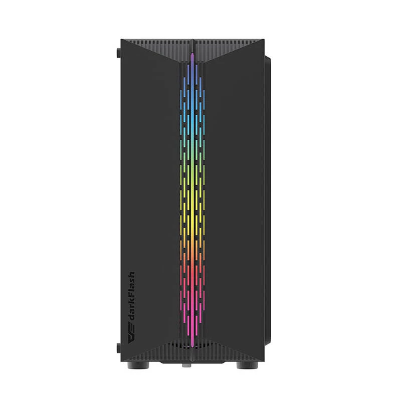 Darkflash DK151 LED kompiuterio korpusas (juodas) + 3 RGB ventiliatoriai