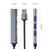 USB šakotuvas QOLTEC 53793 — USB 3.0 įvestis, 3× USB 2.0 prievadai