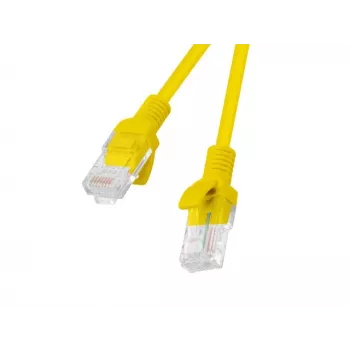 LANBERG RJ-45 Cat5e komutacinis kabelis PCU5-10CC-0100-Y, 1 m, U/UTP, CCA laidininkai, geltonas