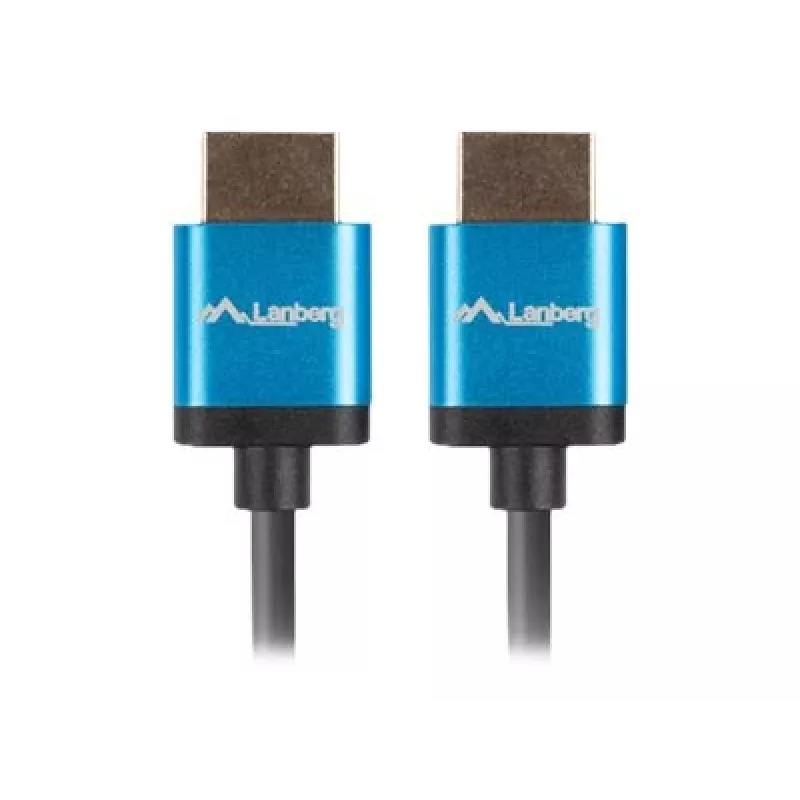 HDMI laidas LANBERG CA-HDMI-22CU-0018-BK 1,8 m — HDMI Type A į A, HDMI 2.0, 18 Gbit/s, ARC, paauksuoti kontaktai