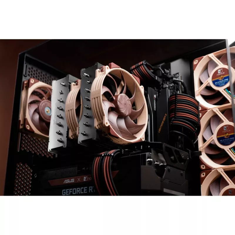 Oro aušintuvas Noctua NH-D15 G2 — dviejų ventiliatorių 140 mm CPU aušintuvas, varis, 12 V, iki 1500 aps./min, suderinamas su LGA 1150/1151/1155/1156/1200/1700 ir AM4/AM5